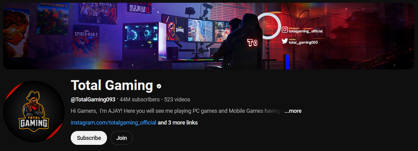 Top 10 gaming youtubers in india