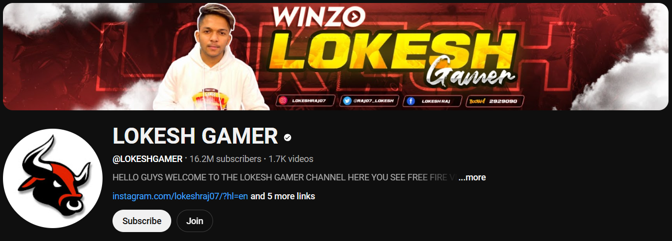 most subscribed gaming youtube channel in india